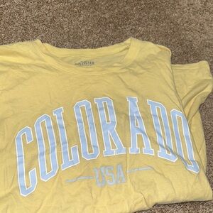 Hollister Soft Yellow Colorado Tee